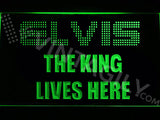 Elvis The King Lives Here LED Sign - Green - TheLedHeroes