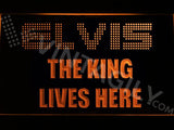 Elvis The King Lives Here LED Neon Sign Electrical - Orange - TheLedHeroes