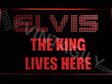 Elvis The King Lives Here LED Sign - Red - TheLedHeroes