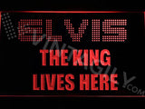 Elvis The King Lives Here LED Neon Sign USB - Red - TheLedHeroes
