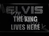 Elvis The King Lives Here LED Neon Sign Electrical - White - TheLedHeroes