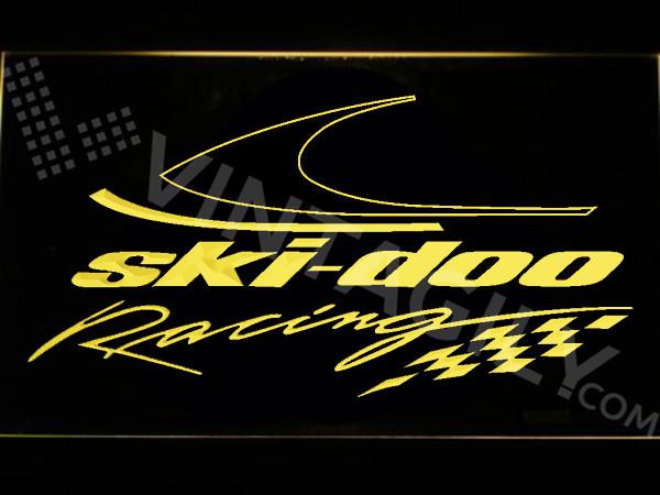 Ski-doo Racing LED Neon Sign USB - Yellow - TheLedHeroes