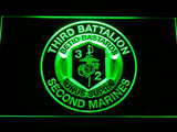 3rd Battalion 2nd Marines LED Neon Sign Electrical - Green - TheLedHeroes