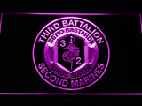 FREE 3rd Battalion 2nd Marines LED Sign - Purple - TheLedHeroes