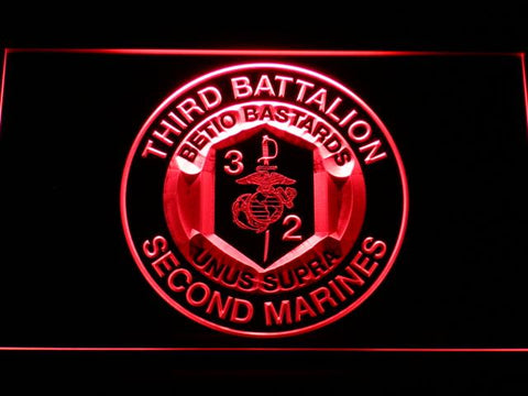 3rd Battalion 2nd Marines LED Neon Sign Electrical - Red - TheLedHeroes