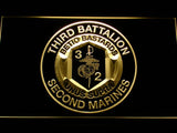 3rd Battalion 2nd Marines LED Neon Sign Electrical - Yellow - TheLedHeroes