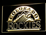 Colorado Rockies LED Neon Sign Electrical - Yellow - TheLedHeroes