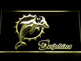 Miami Dolphins (2) LED Sign - Yellow - TheLedHeroes