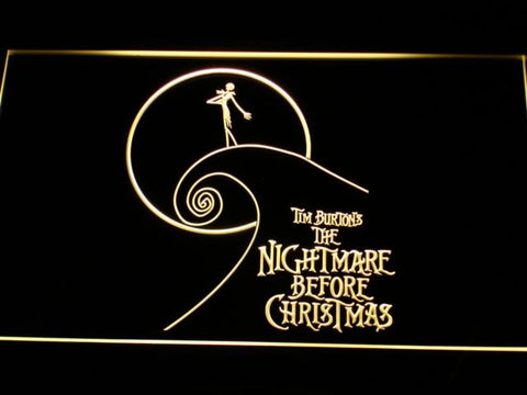 The Nightmare Before Christmas (4) LED Neon Sign USB - Yellow - TheLedHeroes