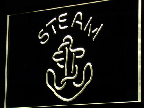 Steam Beer LED Neon Sign Electrical - Yellow - TheLedHeroes