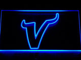 Minnesota Vikings V LED Neon Sign Electrical - Blue - TheLedHeroes