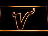 Minnesota Vikings V LED Neon Sign Electrical - Orange - TheLedHeroes