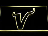 Minnesota Vikings V LED Neon Sign Electrical - Yellow - TheLedHeroes