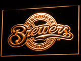Milwaukee Brewers (2) LED Neon Sign USB - Orange - TheLedHeroes