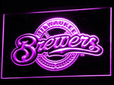 Milwaukee Brewers (2) LED Neon Sign Electrical - Purple - TheLedHeroes