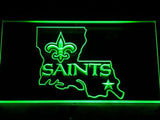 New Orleans Saints (2) LED Neon Sign USB - Green - TheLedHeroes
