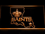 New Orleans Saints (2) LED Neon Sign Electrical - Orange - TheLedHeroes