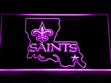 New Orleans Saints (2) LED Neon Sign Electrical - Purple - TheLedHeroes