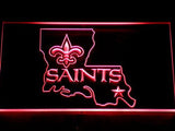 New Orleans Saints (2) LED Neon Sign Electrical - Red - TheLedHeroes