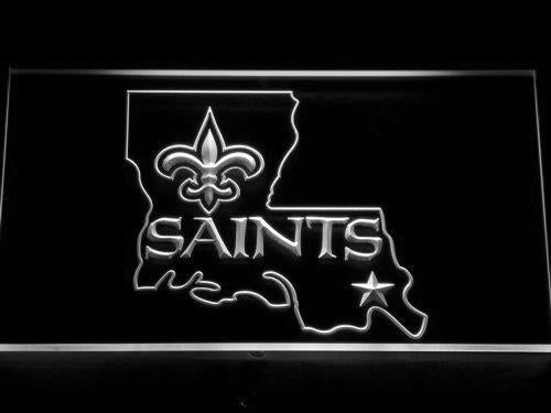 New Orleans Saints (2) LED Neon Sign USB - White - TheLedHeroes