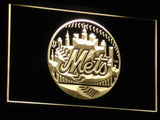 New York Mets (2) LED Neon Sign USB - Yellow - TheLedHeroes