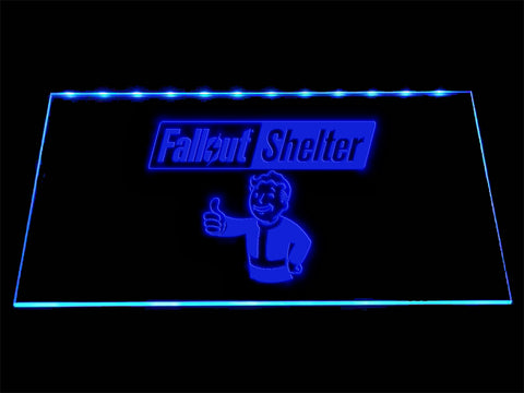 Fallout Shelter (2) LED Sign - Blue - TheLedHeroes