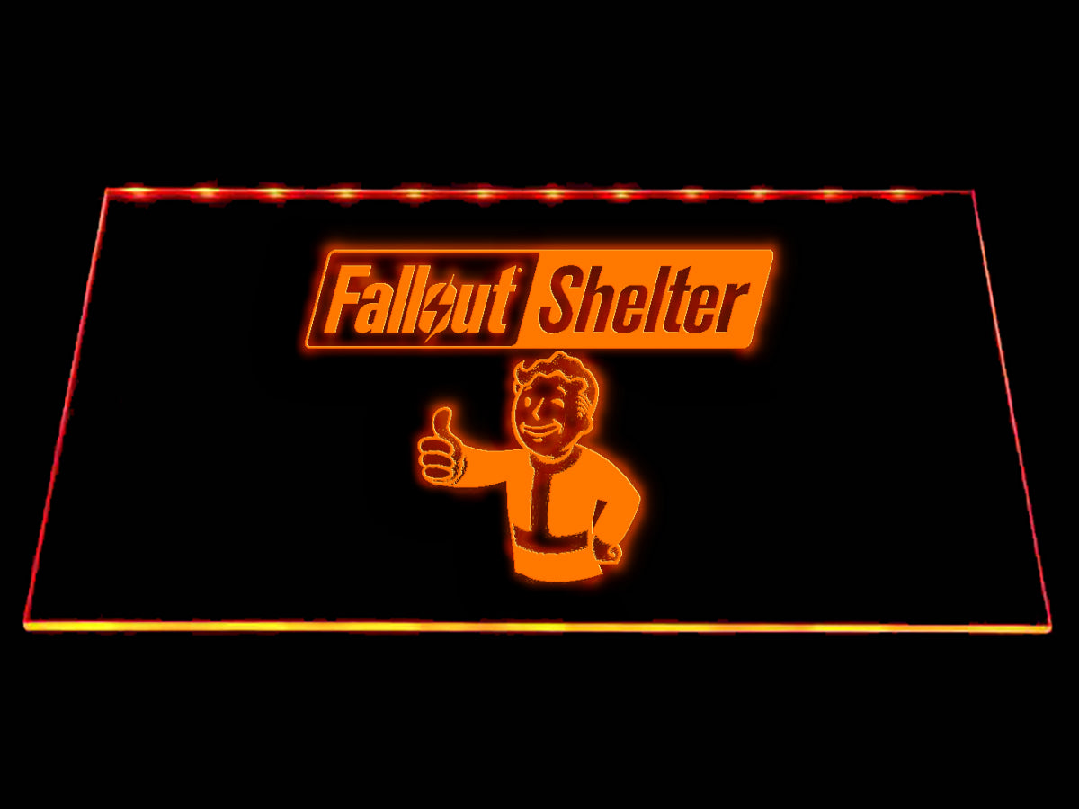 FREE Fallout Shelter (2) LED Sign | The perfect gift for your room or cave