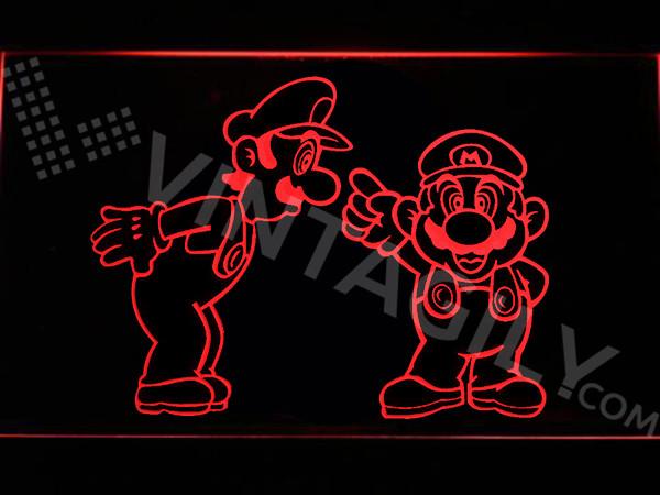 Mario & Luigi LED Neon Sign Electrical - Red - TheLedHeroes