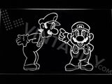 FREE Mario & Luigi LED Sign - White - TheLedHeroes