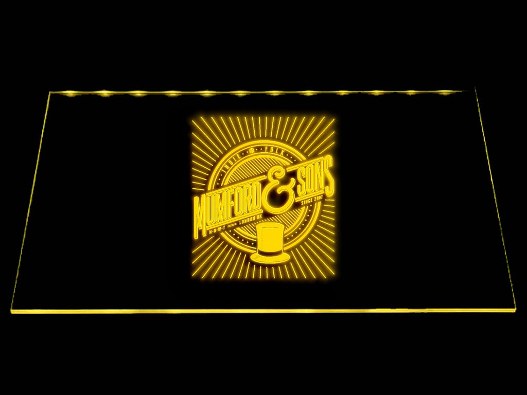 Mumford and Sons LED Neon Sign USB - Yellow - TheLedHeroes