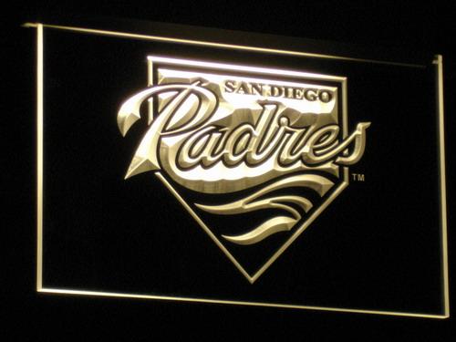 San Diego Padres (2) LED Neon Sign USB - Yellow - TheLedHeroes