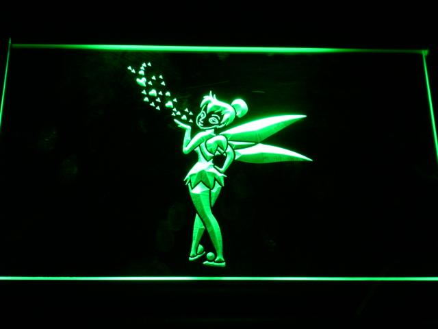 Disney Tinkerbell Peter Pan LED Neon Sign USB - Green - TheLedHeroes