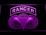 United States Army Rangers LED Neon Sign USB - Purple - TheLedHeroes