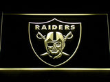 Oakland Raiders LED Neon Sign USB - Yellow - TheLedHeroes