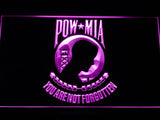 National League of Families POW/MIA LED Neon Sign USB - Purple - TheLedHeroes