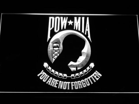 National League of Families POW/MIA LED Neon Sign USB - White - TheLedHeroes
