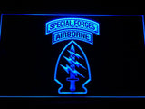 Special Forces Airborne LED Neon Sign Electrical - Blue - TheLedHeroes