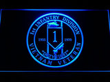 1st Infantry Division Vietnam Veteran LED Neon Sign USB - Blue - TheLedHeroes