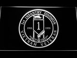 1st Infantry Division Vietnam Veteran LED Neon Sign Electrical - White - TheLedHeroes