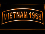 FREE United States Army Vietnam 1968 LED Sign - Orange - TheLedHeroes