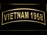 FREE United States Army Vietnam 1968 LED Sign - Yellow - TheLedHeroes