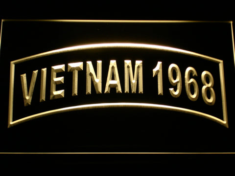 FREE United States Army Vietnam 1968 LED Sign - Yellow - TheLedHeroes