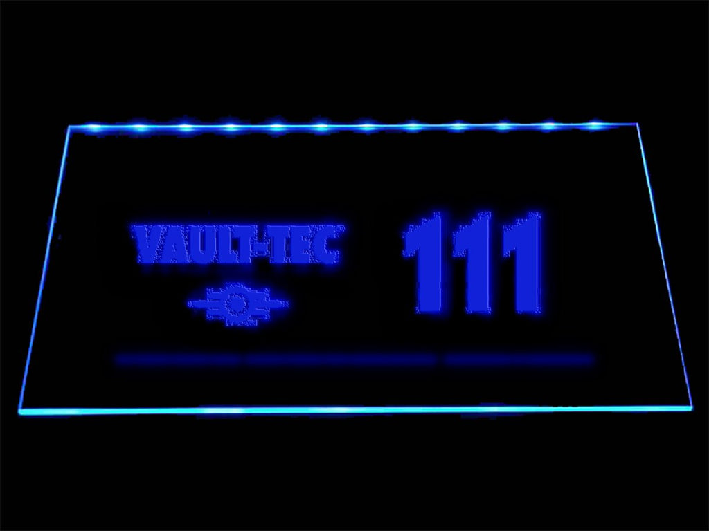Fallout Vault-Tec 111 LED Neon Sign Electrical - Blue - TheLedHeroes