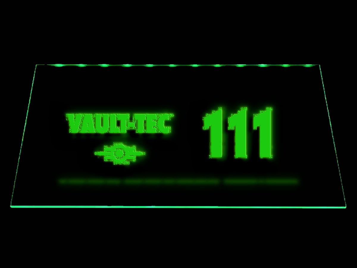 Fallout Vault-Tec 111 LED Neon Sign Electrical Blue / Normal Size ...
