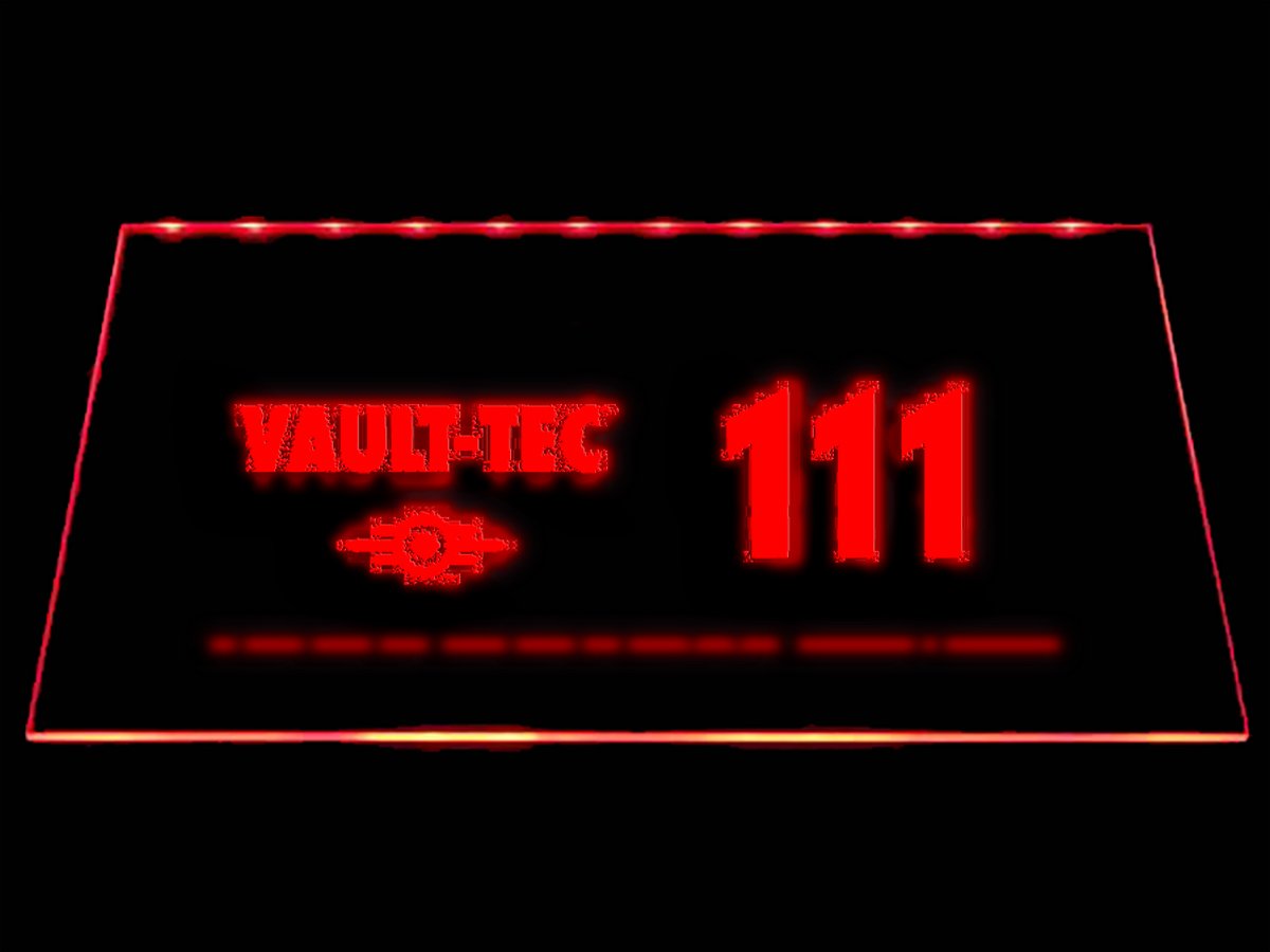 Fallout Vault-Tec 111 LED Neon Sign Electrical Blue / Normal Size ...