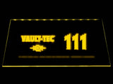 Fallout Vault-Tec 111 LED Neon Sign USB - Yellow - TheLedHeroes