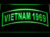 United States Army Vietnam 1969 LED Neon Sign USB - Green - TheLedHeroes