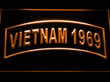 FREE United States Army Vietnam 1969 LED Sign - Orange - TheLedHeroes