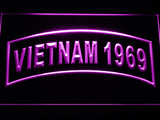 FREE United States Army Vietnam 1969 LED Sign - Purple - TheLedHeroes