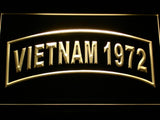 United States Army Vietnam 1972 LED Neon Sign Electrical - Yellow - TheLedHeroes